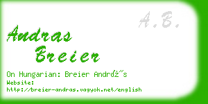 andras breier business card